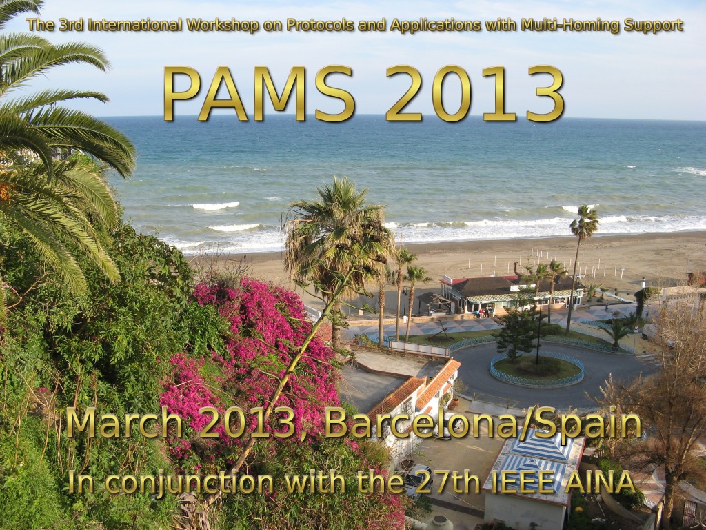 The 3rd International Workshop on Protocols and Applications with Multi-Homing Support (PAMS 2013)