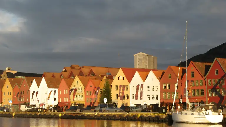 Picture of Bergen, Norway; Oilify effect